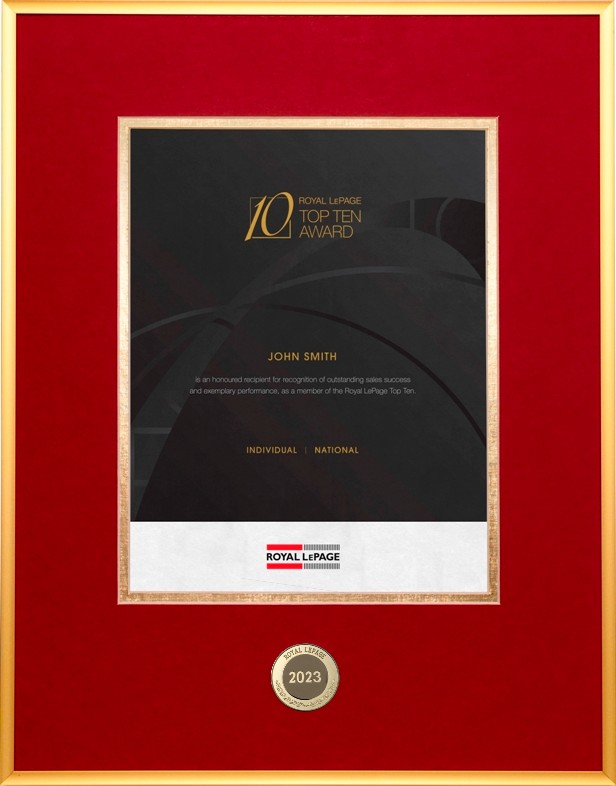 Royal LePage® Top Ten Award® (Individual - National) Royal LePage® Top Ten Award® (Individual - National)